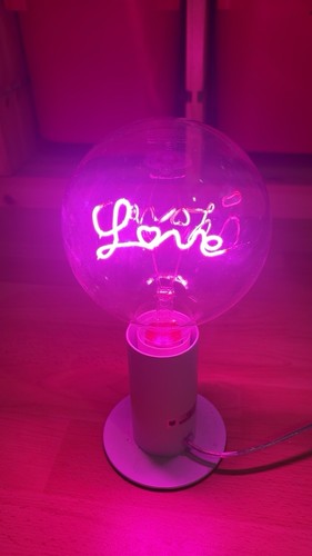 Pink night light - light, love