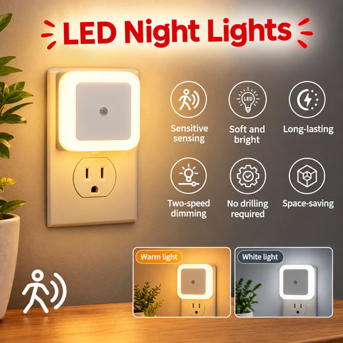 Automatic led night light - night, uk