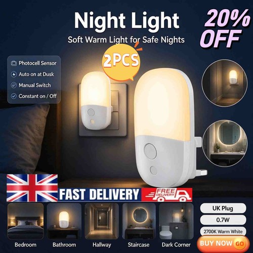 2pcs plug led night - night, light
