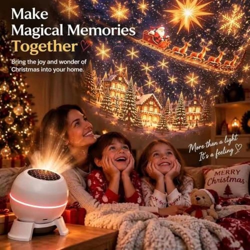 Magical christmas projection - magical,