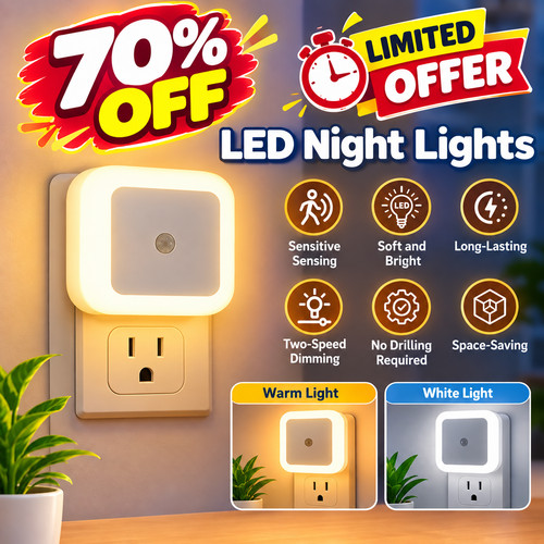 Automatic led night light - night,