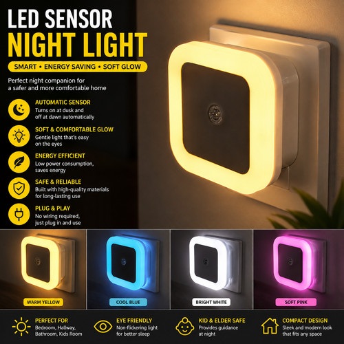 Automatic led night light - light, uk