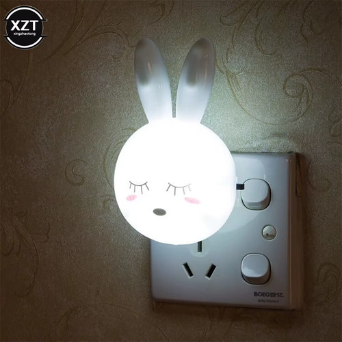Led cartoon rabbit - night, light